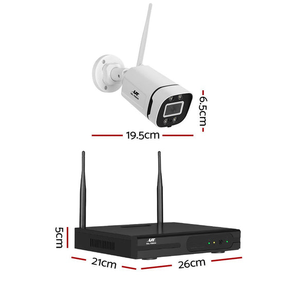 UL - tech Wireless CCTV Security System 8CH NVR 3MP 8 Square Cameras 2TB - RnR Galore