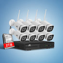 UL - tech Wireless CCTV Security System 8CH NVR 3MP 8 Square Cameras 2TB - RnR Galore