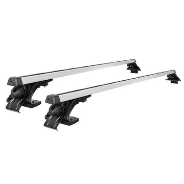 Universal Car Roof Racks Pod Aluminium Cross Bars Brackets 145cm Silver - RnR Galore