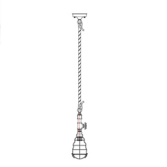 Vantage Pipe Pendant Light - Rusty - RnR Galore