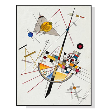 Wall Art 50cmx70cm Delicate Tension By Wassily Kandinsky Black Frame Canvas - RnR Galore