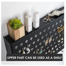 Wall Mount Earring Jewelry Hanger Organizer Holder with 109 Holes and 19 Hooks (Black) - RnR Galore