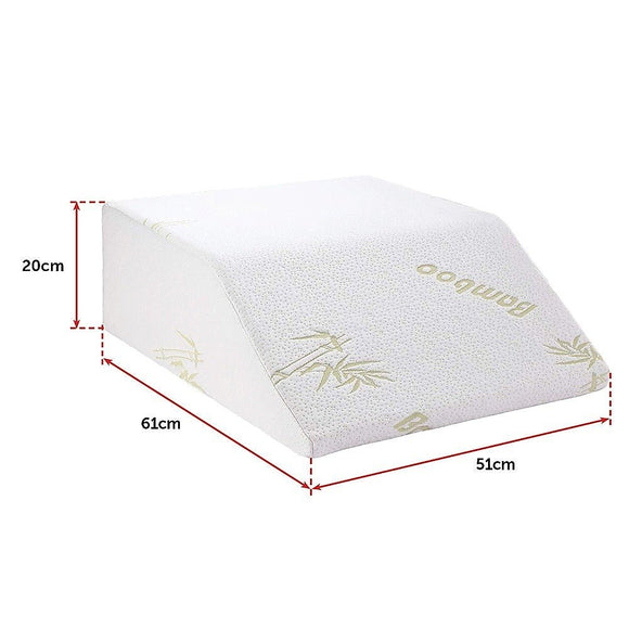 Wedge Elevation Pillow Cool Gel Memory Foam Leg Raiser Support Cushion - RnR Galore