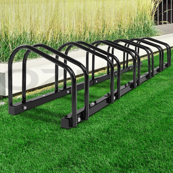 Weisshorn 6 Bike Stand Rack Bicycle Storage Floor Parking Holder Cycling Black - RnR Galore