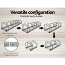 Weisshorn 6 Bike Stand Rack Bicycle Storage Floor Parking Holder Cycling Silver - RnR Galore