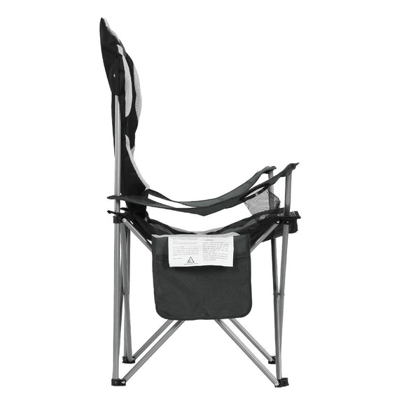 Weisshorn Camping Folding Chair Portable Outdoor Hiking Fishing Picnic Grey 2pcs - RnR Galore