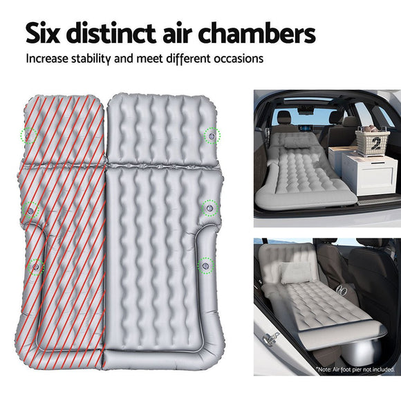 Weisshorn Car Mattress 175x130 Inflatable SUV Back Seat Camping Bed Grey - RnR Galore