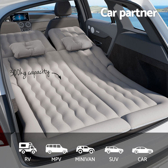 Weisshorn Car Mattress 175x130 Inflatable SUV Back Seat Camping Bed Grey - RnR Galore