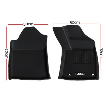 Weisshorn Car Rubber Floor Mats Compatible For Toyota Hilux Dual Cab 2015 - 2022 - RnR Galore