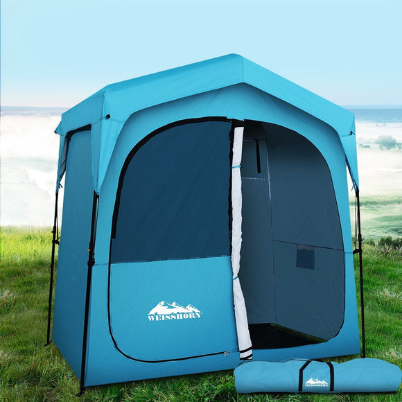 Weisshorn Double Camping Shower Toilet Tent Outdoor Fast Set Up Change Room - RnR Galore