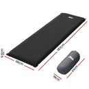 Weisshorn Self Inflating Mattress Camping Sleeping Mat Air Bed Pad Single Black - RnR Galore
