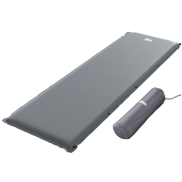 Weisshorn Self Inflating Mattress Camping Sleeping Mat Air Bed Pad Single Grey - RnR Galore