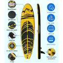 Weisshorn Stand Up Paddle Board 10.6ft Inflatable SUP Surfboard Paddleboard Kayak Surf Yellow - RnR Galore