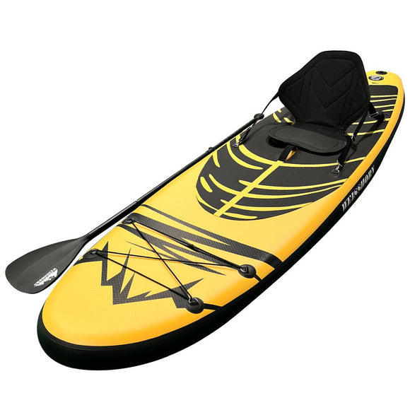 Weisshorn Stand Up Paddle Board 10.6ft Inflatable SUP Surfboard Paddleboard Kayak Surf Yellow - RnR Galore