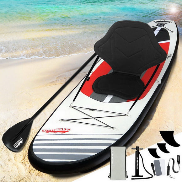 Weisshorn Stand Up Paddle Board 11ft Inflatable SUP Surfboard Paddleboard Kayak Surf Black - RnR Galore