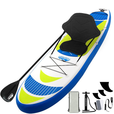 Weisshorn Stand Up Paddle Board 11ft Inflatable SUP Surfboard Paddleboard Kayak Surf Yellow - RnR Galore