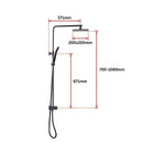 WELS 8" Rain Shower Head Set Square Dual Heads Faucet High Pressure Hand Held - RnR Galore