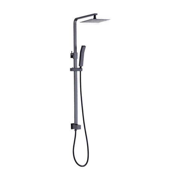 WELS 8" Rain Shower Head Set Square Dual Heads Faucet High Pressure Hand Held - RnR Galore