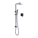 WELS 8" Rain Shower Head Set Square Dual Heads Faucet High Pressure With Mixer - RnR Galore
