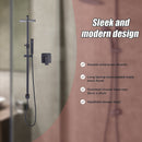 WELS 8" Rain Shower Head Set Square Dual Heads Faucet High Pressure With Mixer - RnR Galore