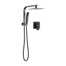 WELS 8" Rain Shower Head Set Square Dual Heads Faucet High Pressure With Mixer - RnR Galore