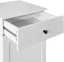 White Bathroom Cabinet with Laundry Basket and Drawer - RnR Galore