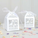White Dove Bird Heart Wedding Bomboniere Favor Lolly Gift Card Box - 10 Pack - RnR Galore