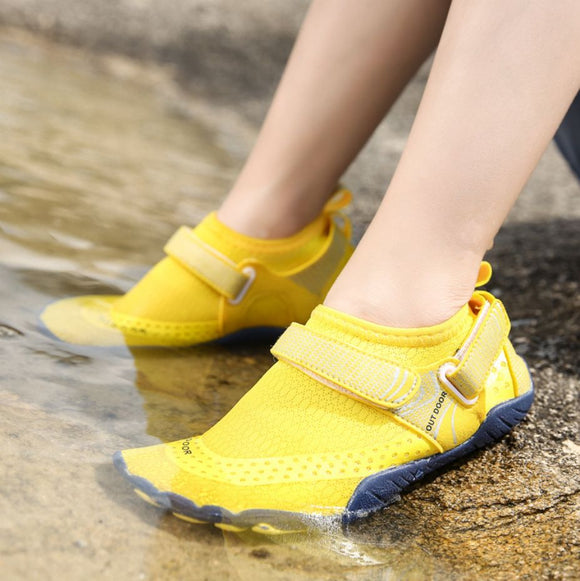 Women Water Shoes Barefoot Quick Dry Aqua Sports Shoes - Yellow Size EU39 = US6 - RnR Galore