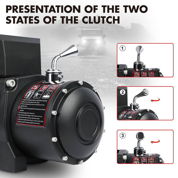 X - BULL 12000LBS Electric Winch 12V 4x4 synthetic rope 4WD Car with winch mounting plate - RnR Galore
