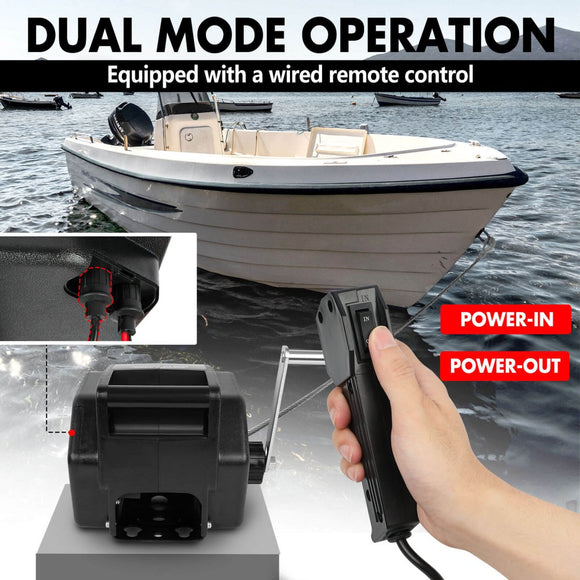 X - BULL 5000LBS Electric Boat Winch 12V Portable Detachable Marine Ship Trailer Winch - RnR Galore