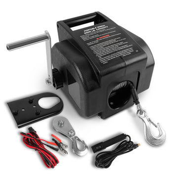 X - BULL 5000LBS Electric Boat Winch 12V Portable Detachable Marine Ship Trailer Winch - RnR Galore