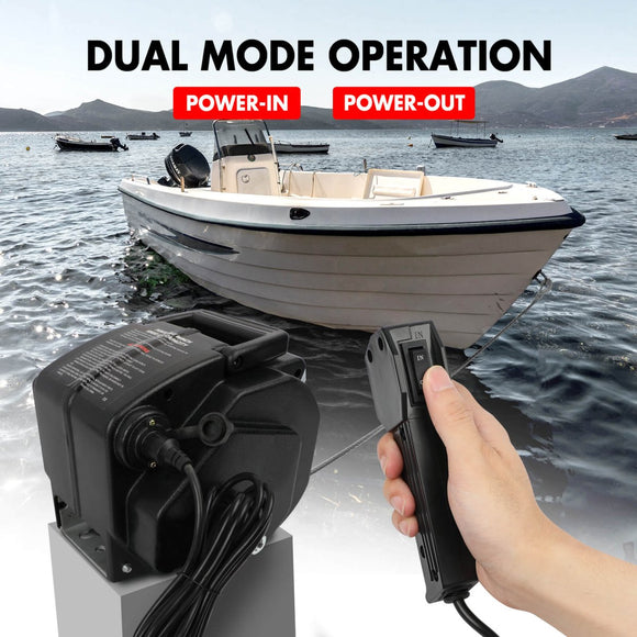 X - BULL Electric Boat Winch 12V 6500LBS Portable Detachable Steel Cable Marine Ship 3000KG 4WD - RnR Galore