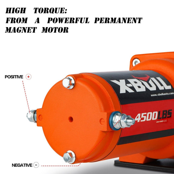 X - BULL Electric Winch 12v Synthetic Rope 4500LBS Wireless Remote ATV UTV 2041KG - RnR Galore