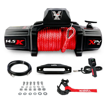 X - BULL Electric Winch 12V Synthetic Rope Wireless 14500LB Remote 4X4 4WD Boat - RnR Galore