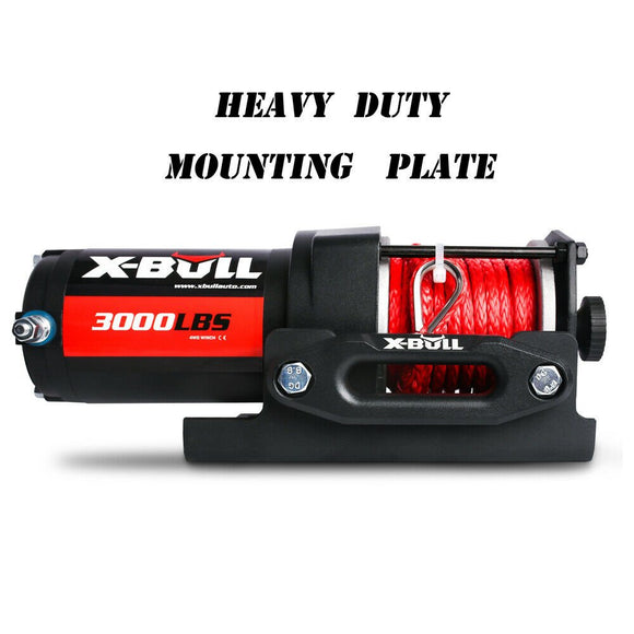 X - BULL Electric Winch 12V Wireless 3000lbs/1360kg Synthetic Rope BOAT ATV 4WD - RnR Galore