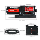 X - BULL Electric Winch 12V Wireless 3000lbs/1360kg Synthetic Rope BOAT ATV 4WD - RnR Galore