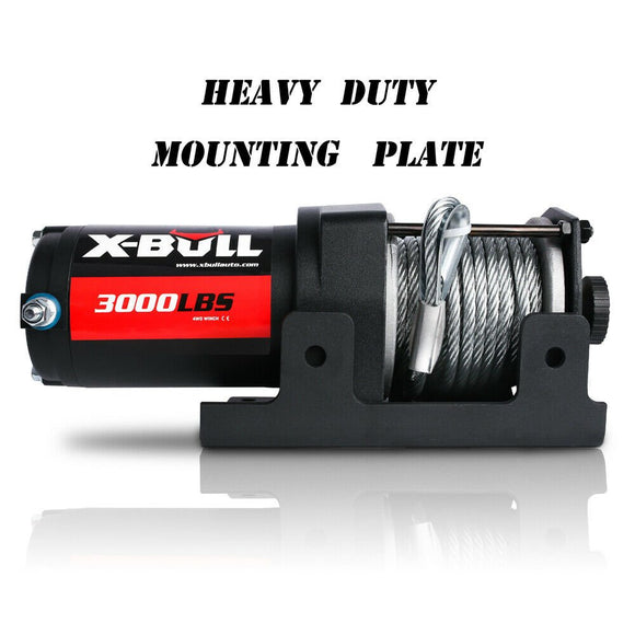X - BULL Electric Winch 3000lbs/1360kg Wireless 12V Steel Cable ATV 4WD BOAT 4X4 - RnR Galore