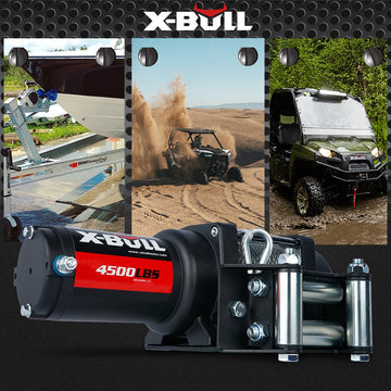 X - BULL Electric Winch 4500LBS/2041KG Steel Cable Wireless Remote Boat ATV 4WD - RnR Galore