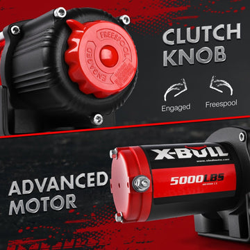 X - BULL Electric Winch 5000LBS 12V 15.2M Synthetic Rope Wireless ATV UTV 4WD Boat - RnR Galore