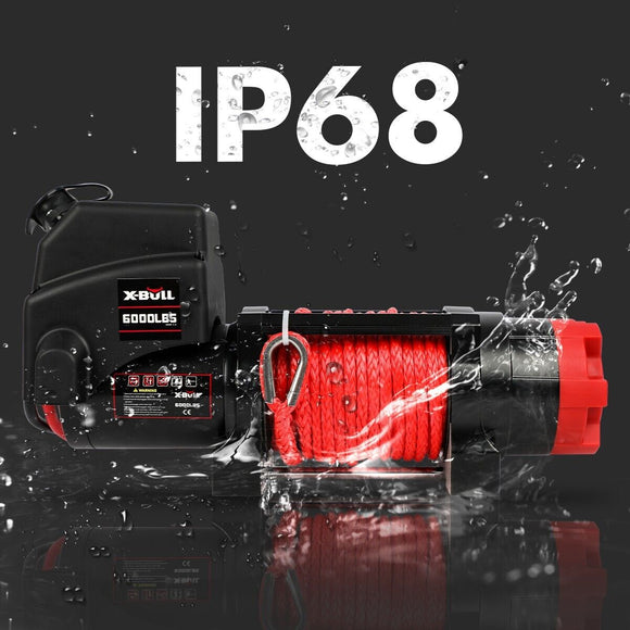 X - BULL Electric Winch 6000LBS 12V BOAT Synthetic Rope Wireless Remote 4WD ATV UTV - RnR Galore