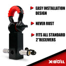 X - BULL Hitch Receiver 5T Recovery Receiver with Bow Shackle Tow Bar Off Road 4WD - RnR Galore