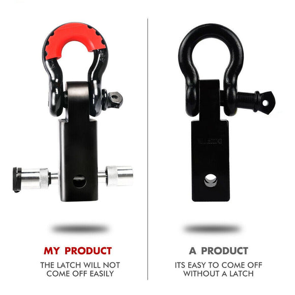 X - BULL Hitch Receiver 5T Recovery Receiver with Bow Shackle Tow Bar Off Road 4WD - RnR Galore