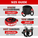 X - BULL Recovery Kit 4X4 Off - Road Kinetic Rope Snatch Strap Winch Damper 4WD13PCS - RnR Galore