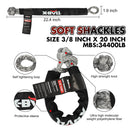 X - BULL Recovery Kit Kinetic Recovery Rope With Hitch Receiver 5T Recovery Receiver - RnR Galore