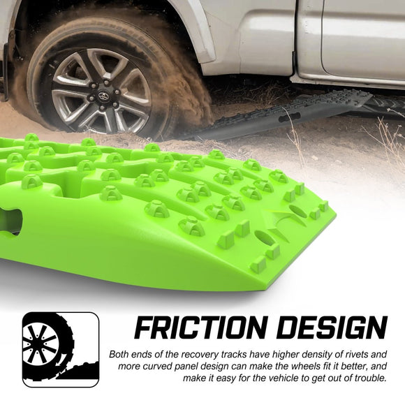 X - BULL Recovery tracks kit Boards Sand Mud Trucks 6pcs strap mounting 4x4 Sand Snow Car green GEN3.0 - RnR Galore