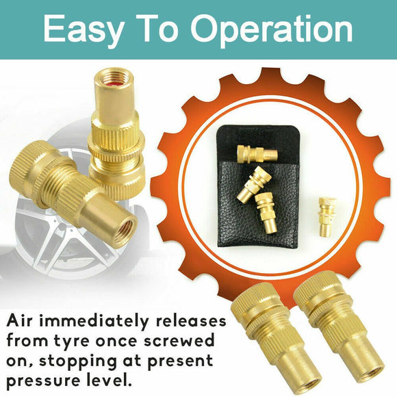 X - BULL Tyre Deflators Brass Air Deflator 0 - 60 PSI Tire Valve Core Tool Automatic - RnR Galore