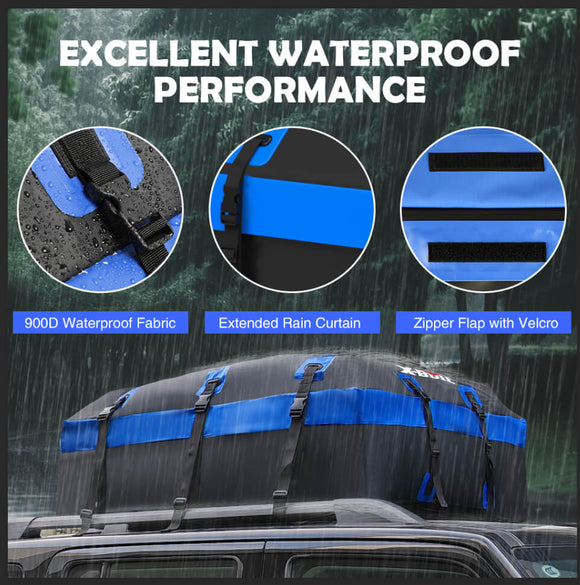X - BULL Waterproof Car Roof Cargo Bag 595L Top Rack Carrier Luggage Storage Cube - RnR Galore