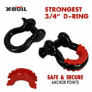 X - BULL Winch Recovery Kit 11PCS 4WD 4x4 Pack Off Road Snatch Strap Essential - RnR Galore