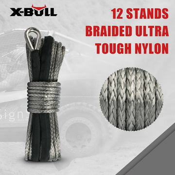 X - BULL Winch Rope 5.5mm x 13m Dyneema Synthetic Rope Tow Recovery Offroad 4wd4x4 - RnR Galore