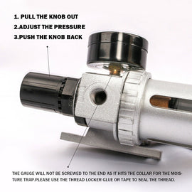X - BULLAir Compressor Oil Moisture Water Filter Regulator Separator Mount fitting - RnR Galore
